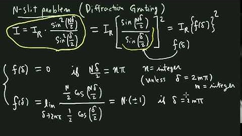 Lecture on N slit interference---basics