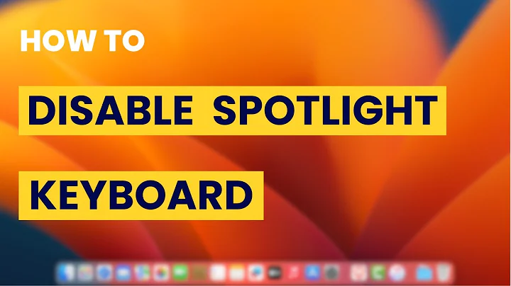 How To Disable Spotlight Keyboard Shortcut On Mac