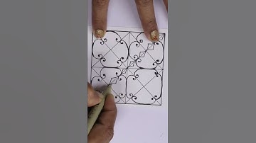 How To Draw Step By Step 96X Zentangle Patterns II Tangle Patterns 1 Art Drawing Tutorial #shorts