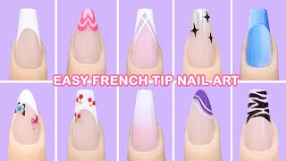 Easy French tip nail art for beginners! 💅🏻