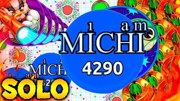 AGAR.IO "1 SOLO MICHI VS 10000 TEAMS" / BEST DESTROYING TEAM