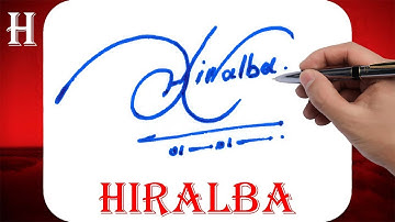 Hiralba Name Signature Style | H Signature Style | Signature Style of My Name Hiralba