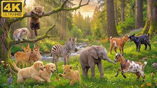 Full Baby Animals 4K for Deep Relaxation |🌿🌏 Cute Wildlife with Soothing Music Guide