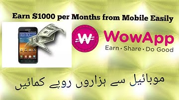 How to Make Money from Wowapp | How to Create account in Wow in hindi/ urdu