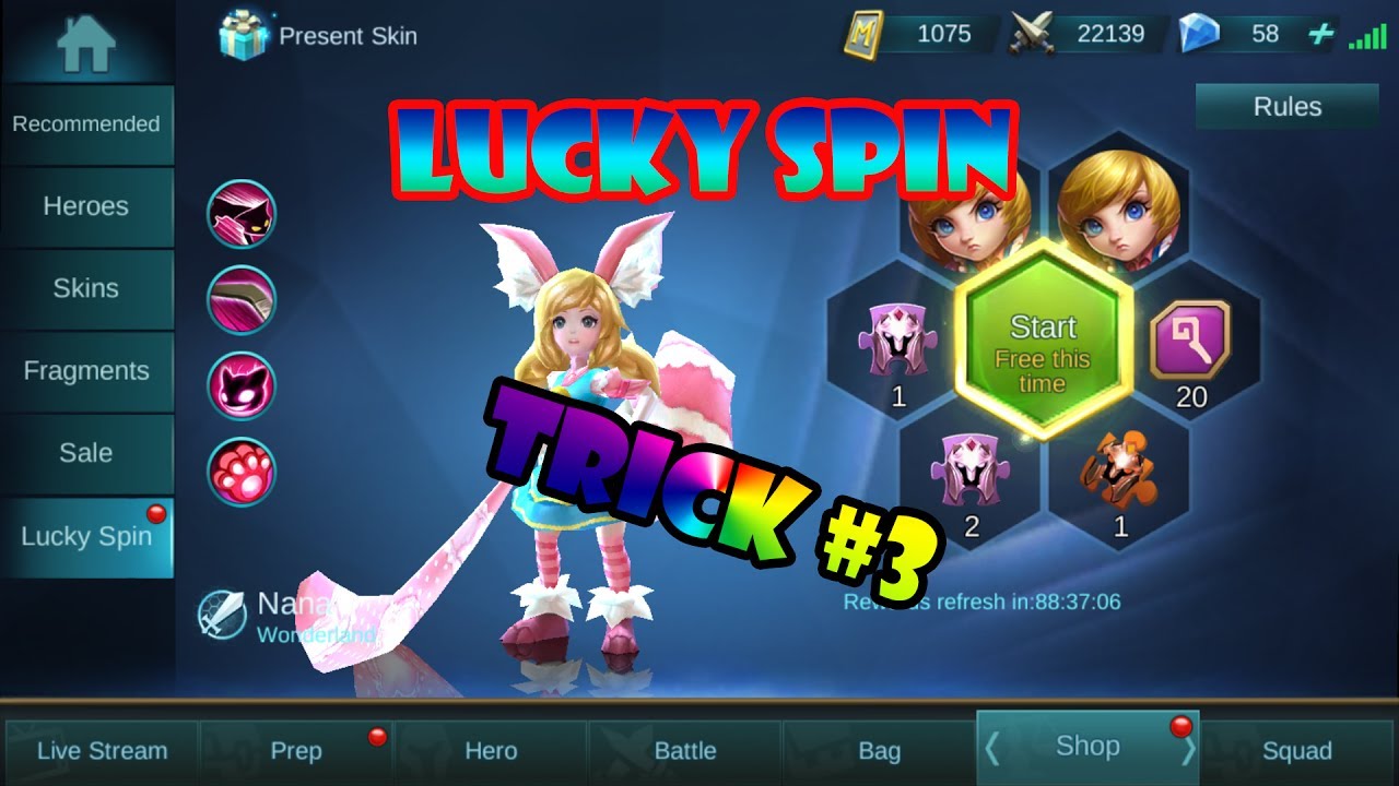 Mobile Legends How To Get Free Skin On The Lucky Spin 3 YouTube