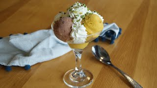  Recette Facile glace maison sans sorbetière  , fruit'ice cream, glace sans machine