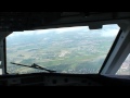landing in wroclaw, cocpit view