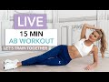 15 MIN AB WORKOUT - Let's Train Together / No Equipment I Pamela Reif