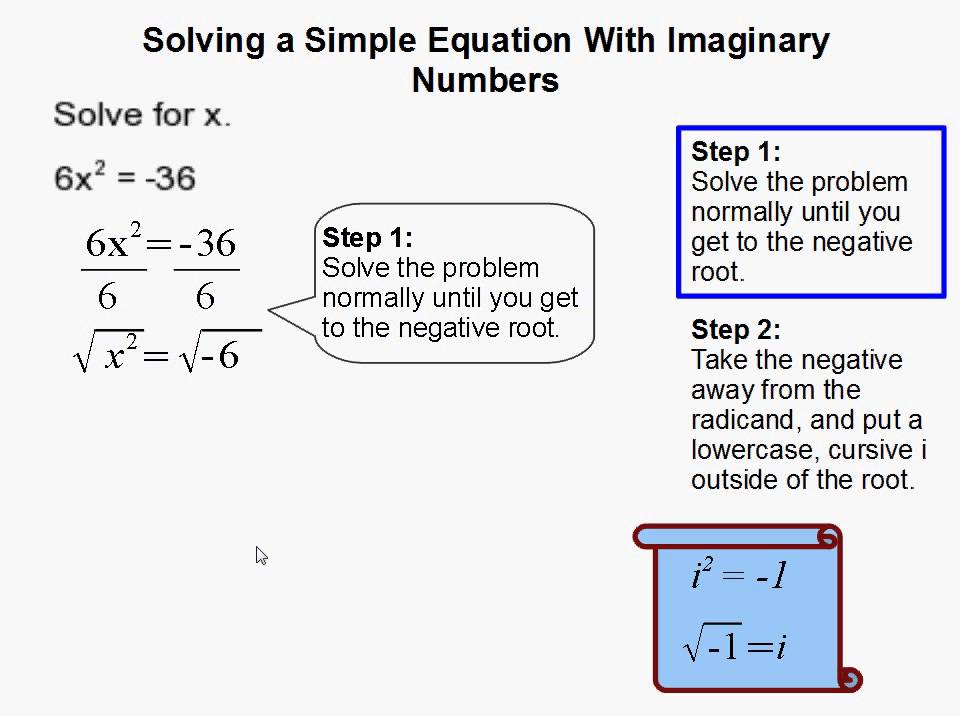 how-to-solving-a-simple-equation-with-imaginary-numbers-youtube