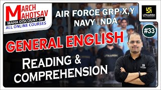 Reading & Comprehension | General English #33 | AIR FORCE Group X & Y (Navy AA|SSR) | Ravi Morya Sir screenshot 4