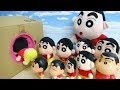 Various Crayon Shin Chan go into the takilong's box in a row hide and seek