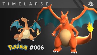 Sculpting CHARIZARD / Pokemon N°006 (Blender 3D Timelapse)