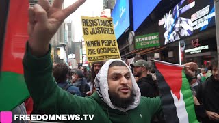 FULL VIDEO: Pro-Palestine Clash with Israel Supporters in TIMES SQUARE - NYC