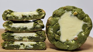 Matcha Cream Cheese Cookie Recipe 말차 크림치즈 쿠키 만들기