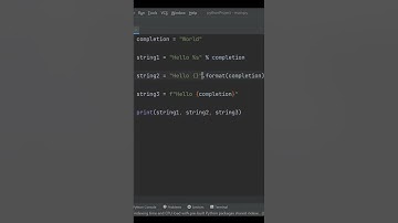 3 ways to format strings in python