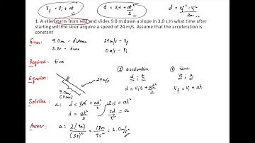 Kinematics Problem Solving Samples