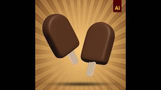 Chocolate Popsicle in Adobe Illustrator