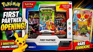 Pokémon First Partner Collection Opening! 🔥 Series 3 + 3 Boosters & Fennekin Promo!