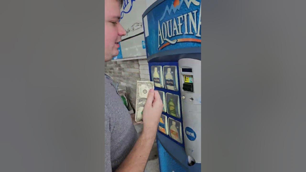 Jericho Turnpike Huntington Gas Station Aquafina Vending Machine
