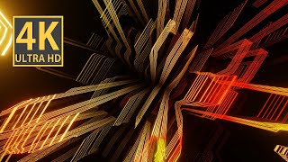Red Yellow Gradient Calming SCI-FI  TECH Tunnel VJ LOOP NEON Party Abstract Background Video 4k