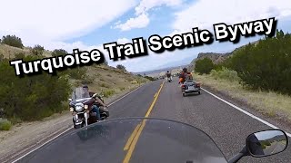 MOTORCYCLE RIDE  NEW MEXICO  TURQUOISE TRAIL SCENIC BYWAY