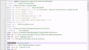 Tutorial lenguaje ensamblador (operaciones basicas)