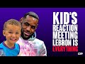 Kid's REACTION Meeting His Idol LeBron Is Priceless ❤ | Highlights #Shorts