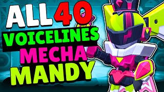 All 40 Mecha Mandy Voicelines  New Brawl Pass Skin strangerthings