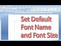 Set Default Font, Font Size and Page Setup in MS Word