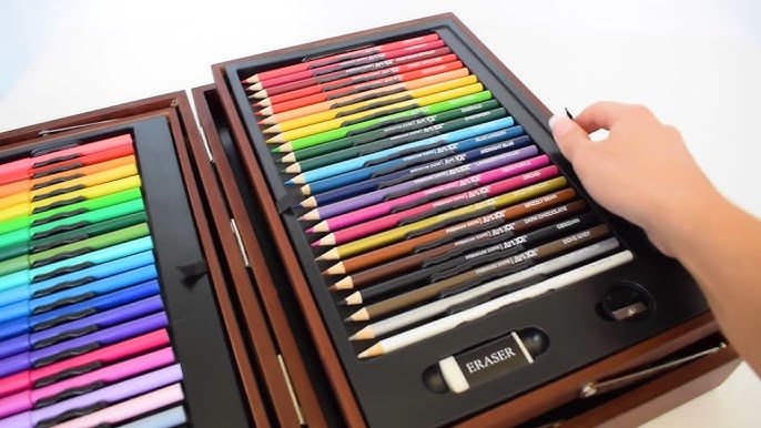 Art 101 Doodle and Color 142 Pc Art Set in a Wood  