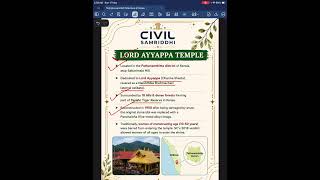 Lord Ayyappa Temple | UPSC 2026 #civilsamriddhi #placesinnews #upsc2026 #uppsc #roaro