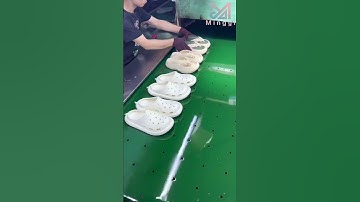 Slippers factory production line with flip flops and crocs #shorts