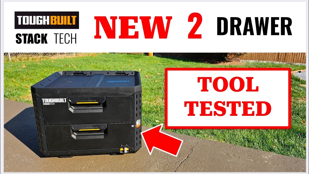 TOOL TESTED NEW ToughBuilt StackTech 2 Drawer Tool Box TB-B1-D-72 - YouTube