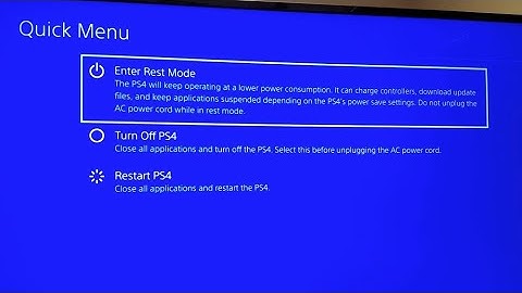 PS4: How to Enter Rest Mode / Turn Off PS4 / Restart PS4 from Quick Menu