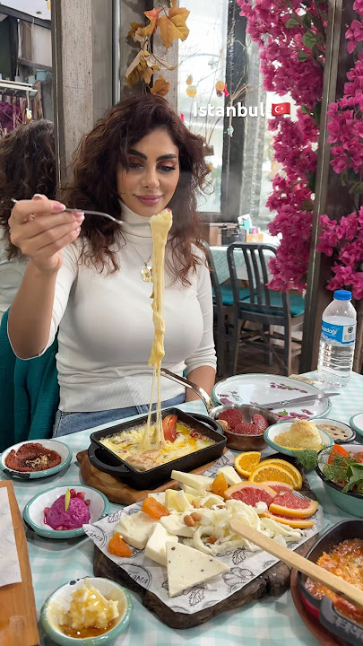 Turkish breakfast in Istanbul Turkey 🇹🇷 #istanbultourism #istanbul #turkey