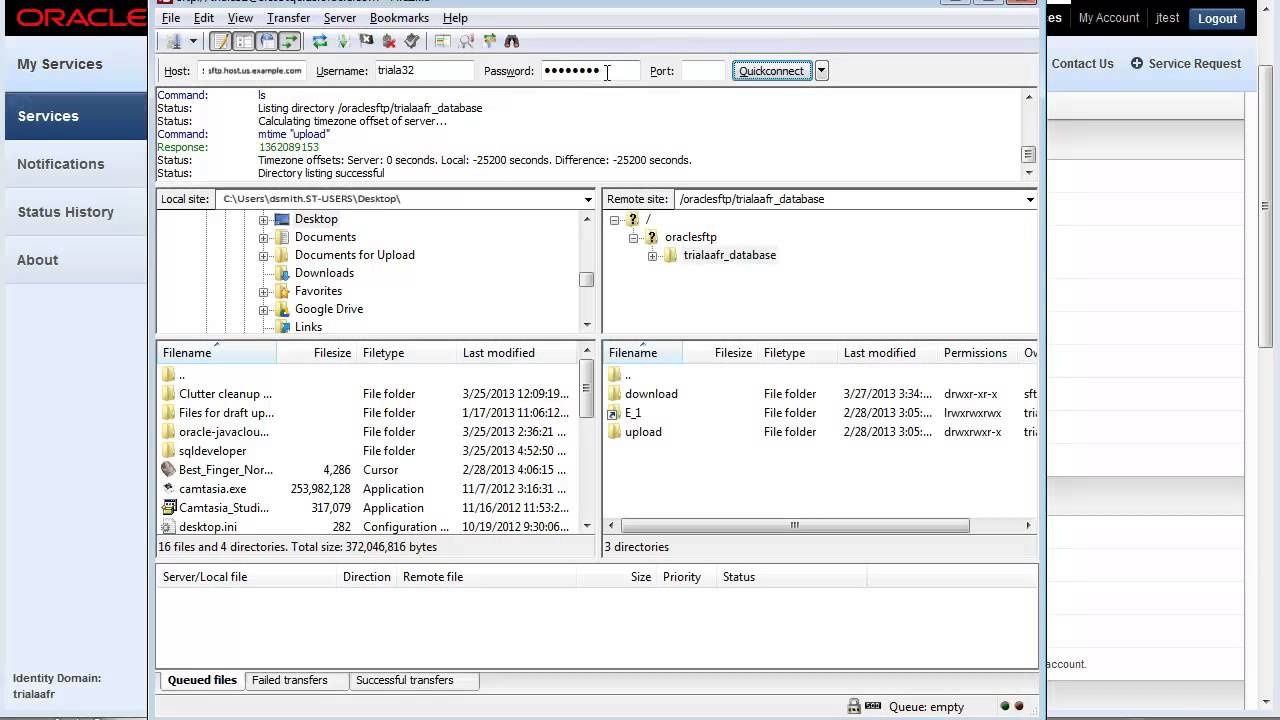 Export data from your Oracle Database Cloud Service - YouTube