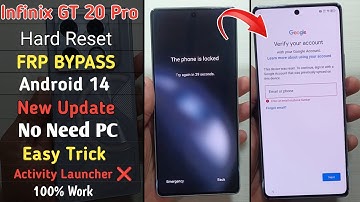 Infinix GT 20 Pro Hard Reset | Password/Pattern/Lock | Infinix GT 20 Pro Frp Bypass Android 14