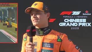 Lando Norris Post Qualifying Interview Chinese GP