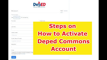 Steps on How to Activate DepEd Commons Account