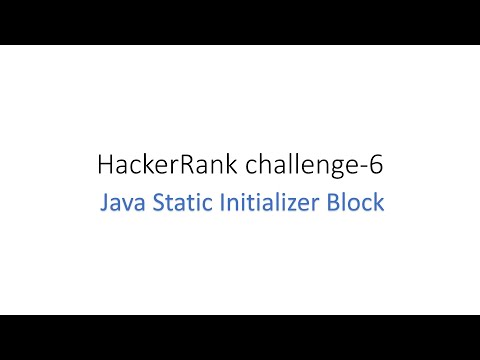 Java Static Initializer