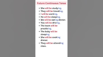 Future Continuous Tense Examples | Tenses In English Grammar