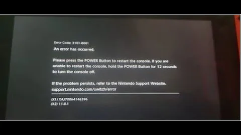 Possible Nintendo Switch Error code 2101 0001 fix
