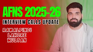 AFNS Interview Calls Update 2025-26