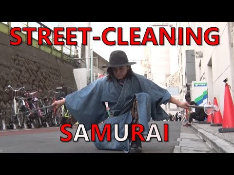 Samurai keeping Tokyo clean