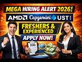 🔥🚨 Mega Hiring Alert 2026 | AMD, Capgemini & UST Hiring Freshers & Experienced | Apply Now!🔥🚨