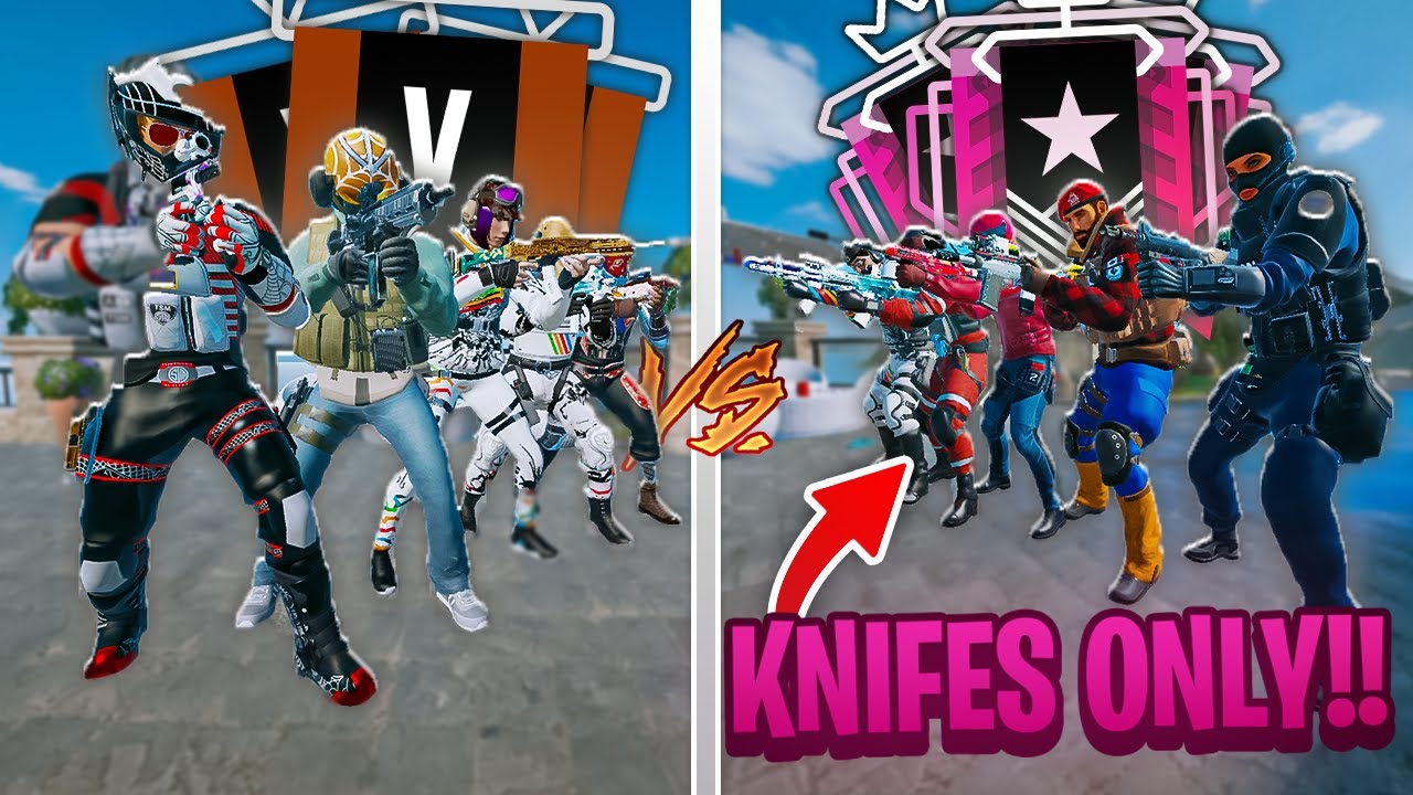 5 Coppers VS 5 Champions But Champs are KNIFE ONLY In Rainbow Six Siege ...