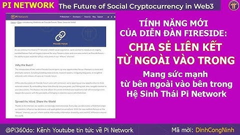 Pi Network: Chia sẻ liên kết - Tính năng mới trong diễn đàn Fireside Forum.