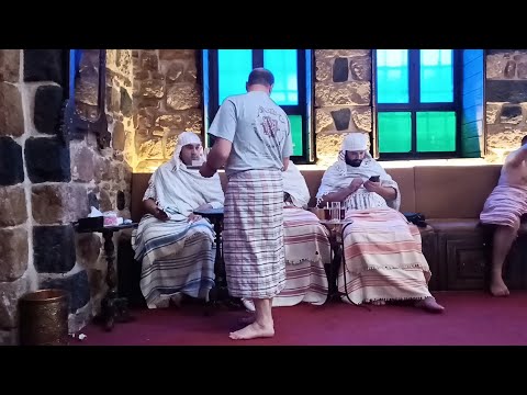 جولة خاصة داخل حمام الملك الظاهر أحد أقدم الحمامات في دمشق صباح سوريا