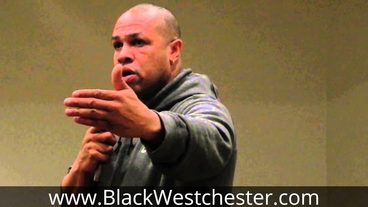 Anthony Mitchell at The Stop The Violence Forum new rochelle public library