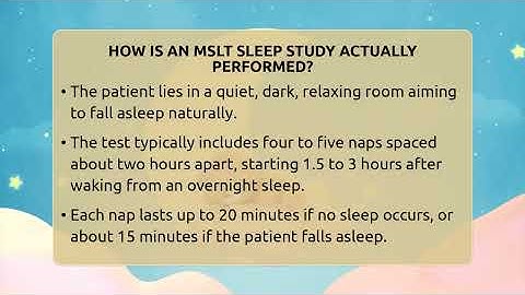 How Is An MSLT Sleep Study Actually Performed? - Sleep Apnea Support Network